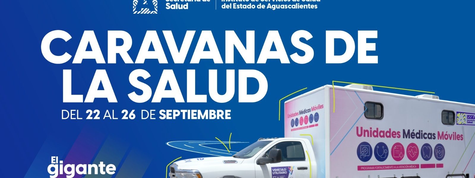 🚑 Las Caravanas de la Salud se realizarán del 22 al 26 de septiembre.
