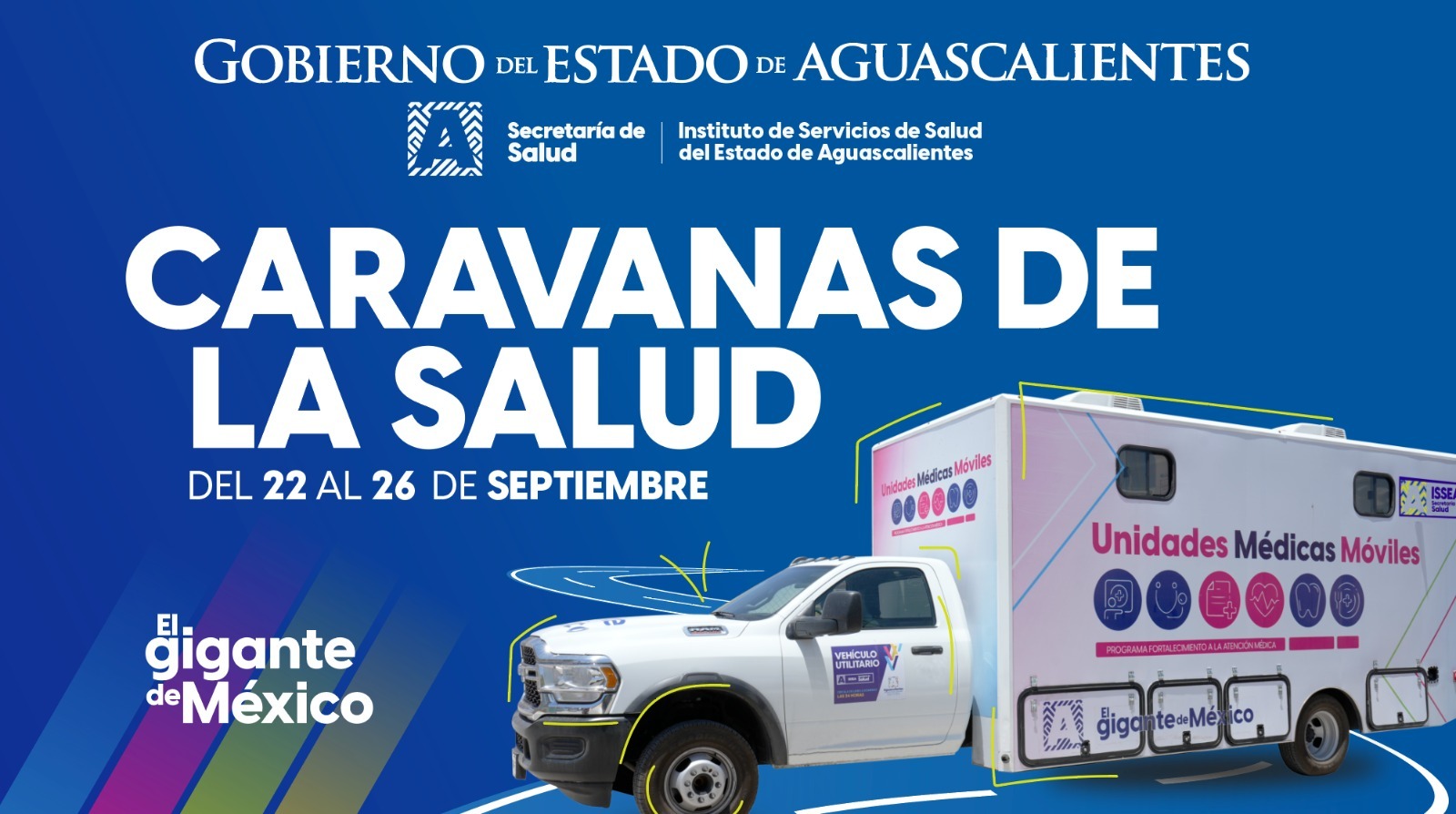 🚑 Las Caravanas de la Salud se realizarán del 22 al 26 de septiembre.