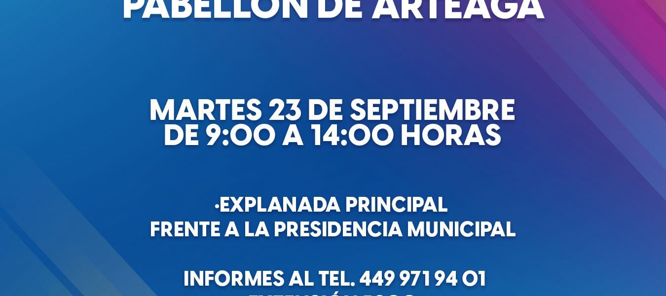 👜👩🏻‍💼👨🏻‍💼Este martes habrá Brigada de Empleo en Pabellón de Arteaga.