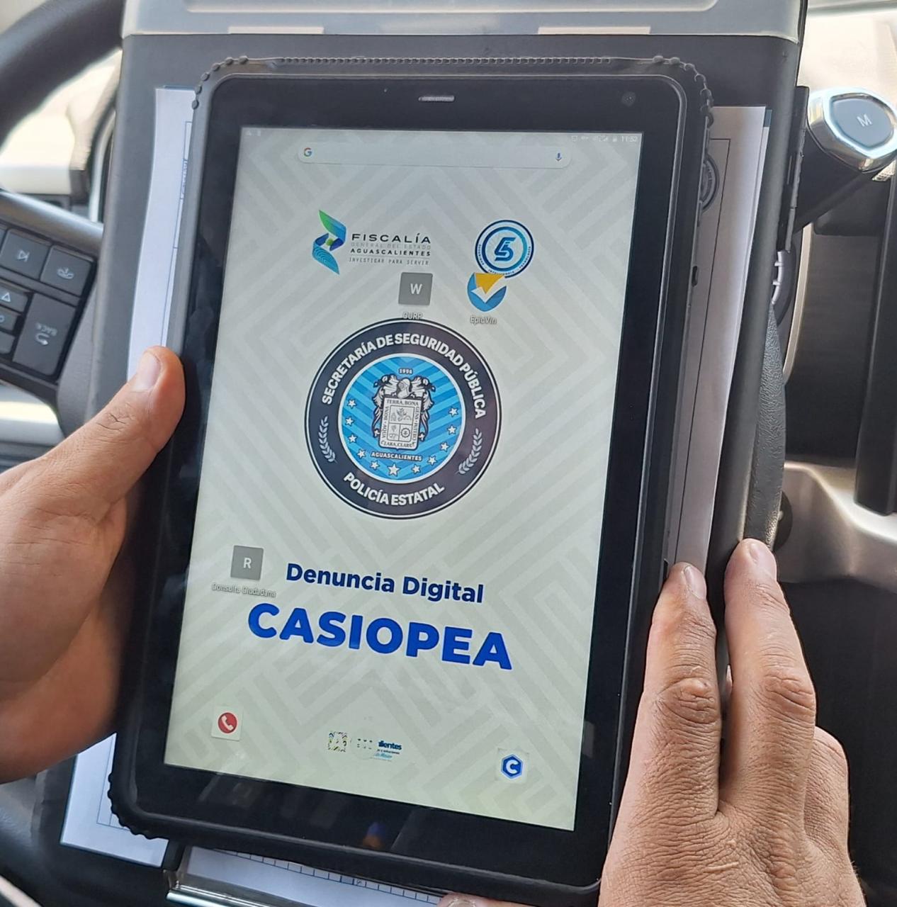 CASIOPEA PERMITE LEVANTAR DENUNCIAS EN TIEMPO REAL