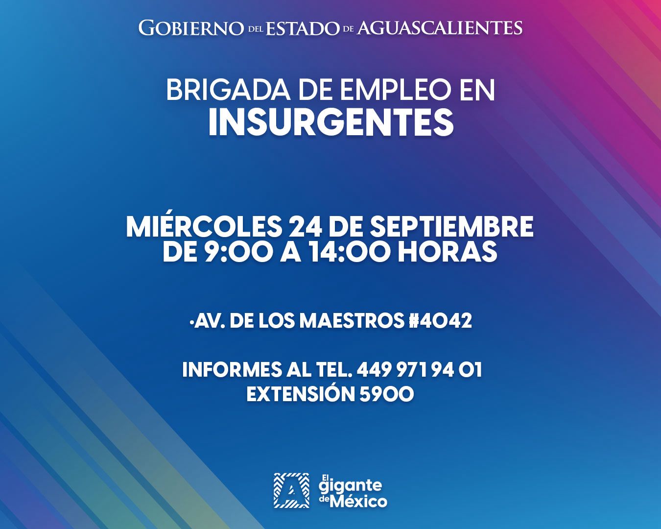 👜👩🏻‍💼👨🏻‍💼Asiste a la Brigada de Empleo este miércoles en la Col. Insurgentes