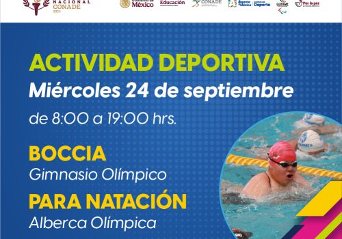 🏊‍♂️🥏 ¡No te pierdas la actividad de la Paralimpiada Nacional 2025 este miércoles!