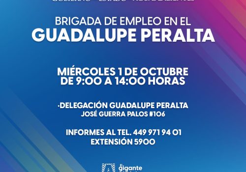 🤝💼 Brigada de Empleo este miércoles en el Fracc. Guadalupe Peralta