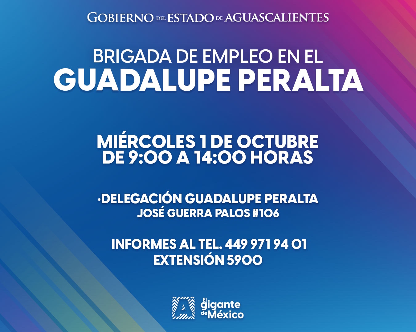 🤝💼 Brigada de Empleo este miércoles en el Fracc. Guadalupe Peralta