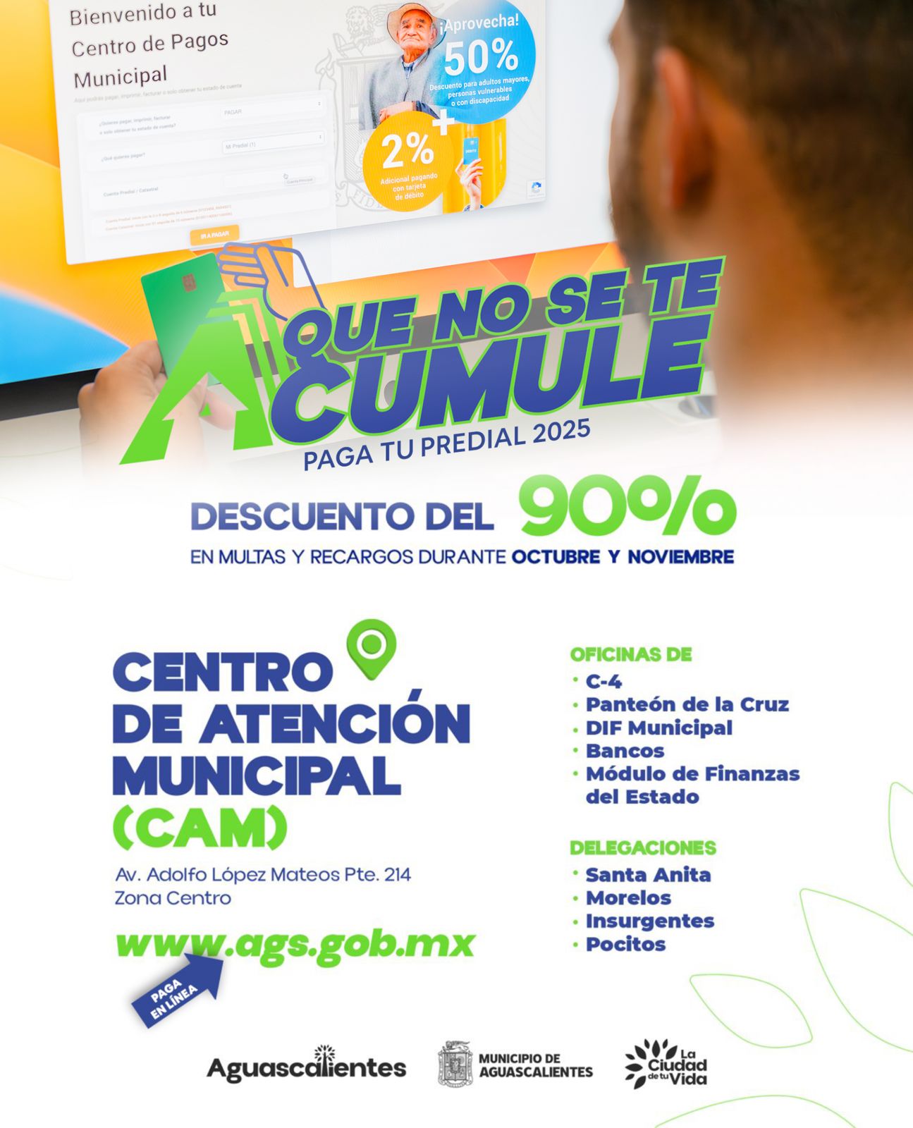 INVITA MUNICIPIO A APROVECHAR EL 90 POR CIENTO DE DESCUENTO EN MULTAS Y RECARGOS POR CONCEPTO DE PREDIAL