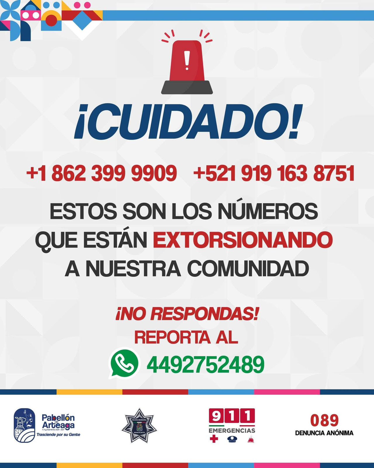 🚨📢 ¡Atención Pabellón de Arteaga!