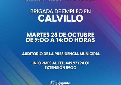 🤝💼 Brigada de Empleo este martes en Calvillo