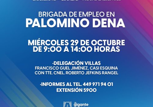 🤝💼 Brigada de Empleo este miércoles en el Palomino Dena