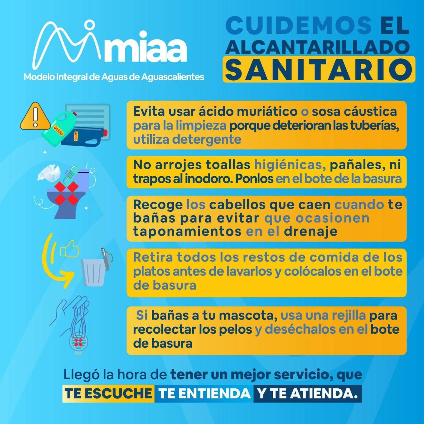 🤝🍃Te invitamos a que todos los días hagas equipo con nosotros, desde tu hogar nos puedes ayudar a alargar la vida útil de nuestras redes de alcantarillado.