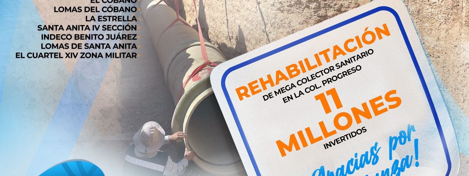 ✅👷🏼‍♂️ Restauramos una parte de la tubería central de agua potable, como parte de los trabajos realizados en la rehabilitación y saneamiento de la red central de alcantarillado. 💧👍🏻🔧