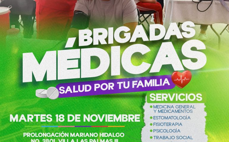 LLEVARÁ DIF MUNICIPAL DE AGUASCALIENTES BRIGADA MÉDICA GRATUITA A VILLA LAS PALMAS III