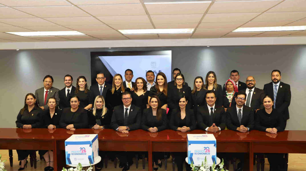 RECEPCIÓN DEL PAQUETE ECONÓMICO 2026 DE LA GOBERNADORA TERE JIMÉNEZ EN EL CONGRESO DE AGUASCALIENTES