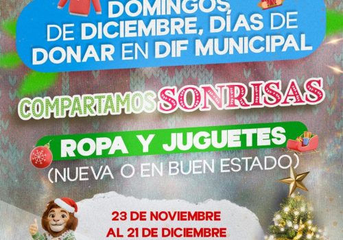 INVITA DIF MUNICIPAL A PARTICIPAR EN LA COLECTA «COMPARTAMOS SONRISAS»