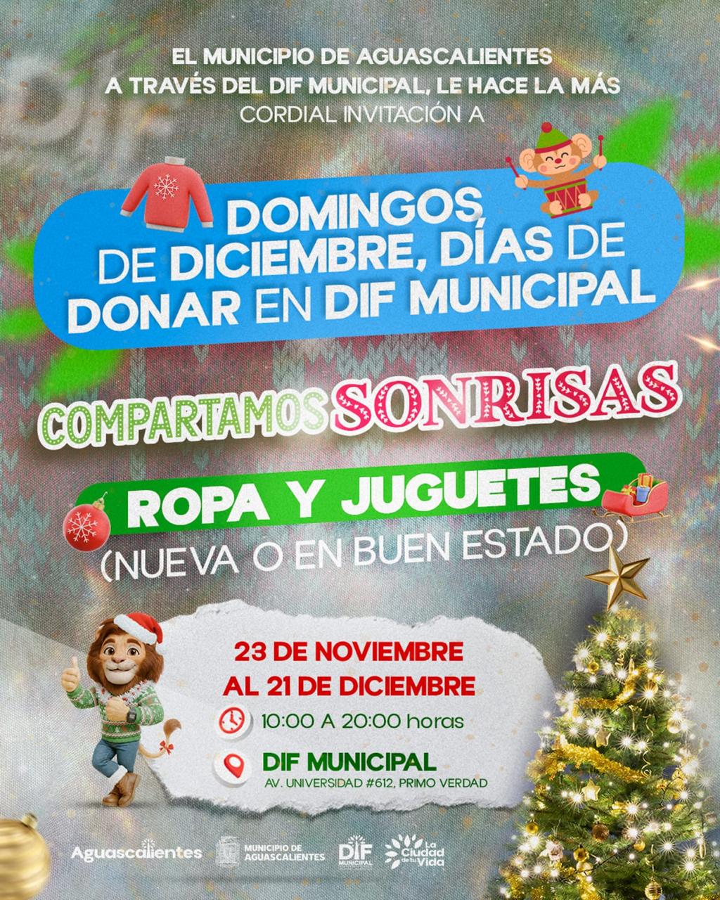 INVITA DIF MUNICIPAL A PARTICIPAR EN LA COLECTA «COMPARTAMOS SONRISAS»