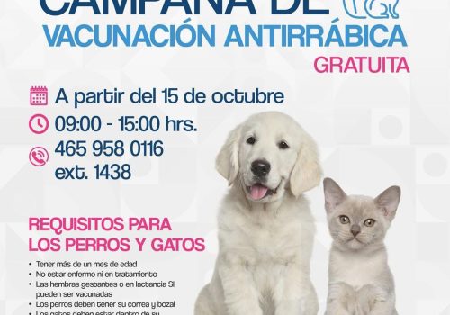 🐶🐱 ¡La Campaña de Vacunación Antirrábica está por comenzar! 💉💙