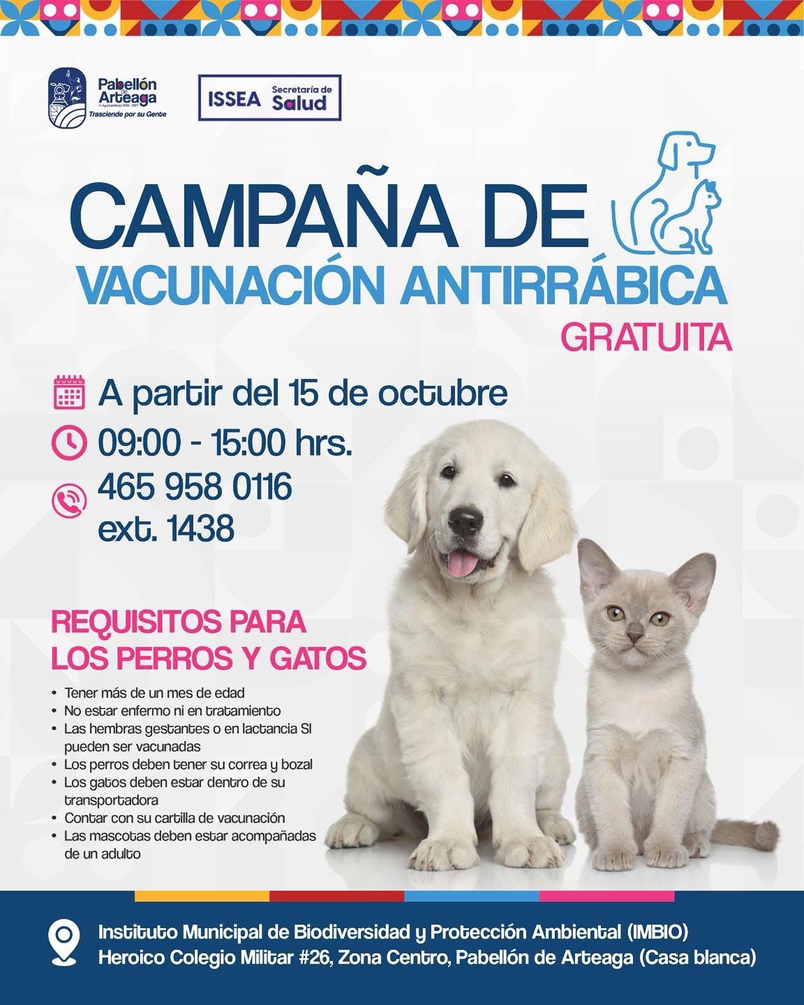 🐶🐱 ¡La Campaña de Vacunación Antirrábica está por comenzar! 💉💙