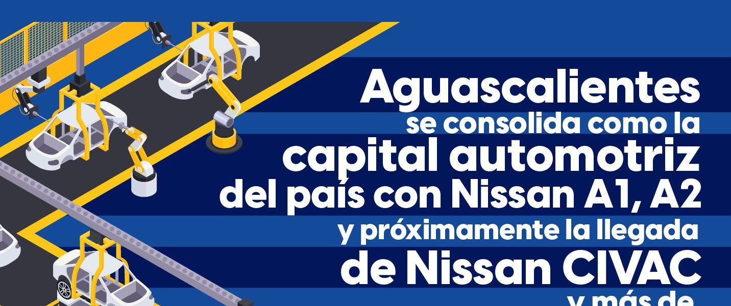 Aguascalientes es la capital automotriz de México con más de 100 empresas proveedoras de autopartes, dos plantas de Nissan y, próximamente, la llegada de Nissan CIVAC y parte de la producción de Nissan Argentina.