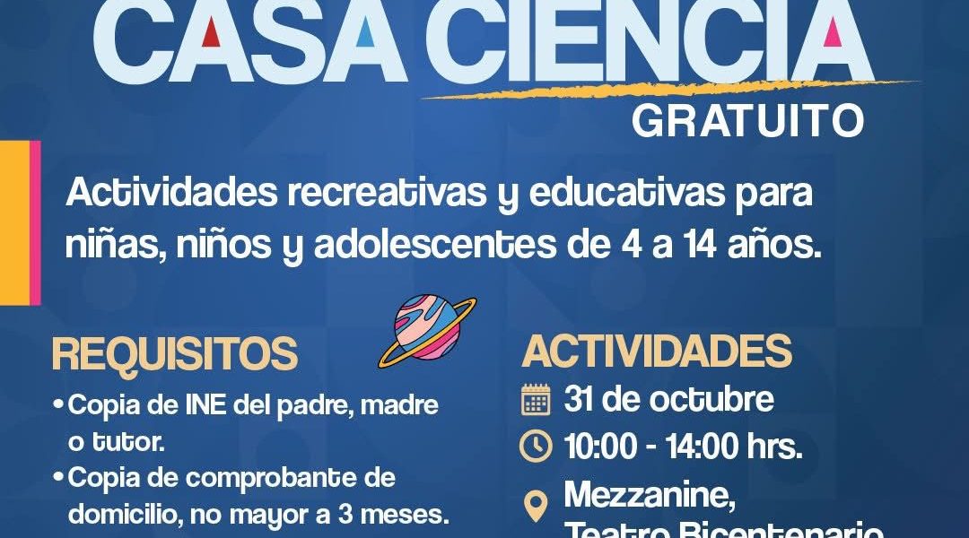 ¡Este 31 de octubre, los más pequeños aprenderán mientras se divierten! 🚀🧪