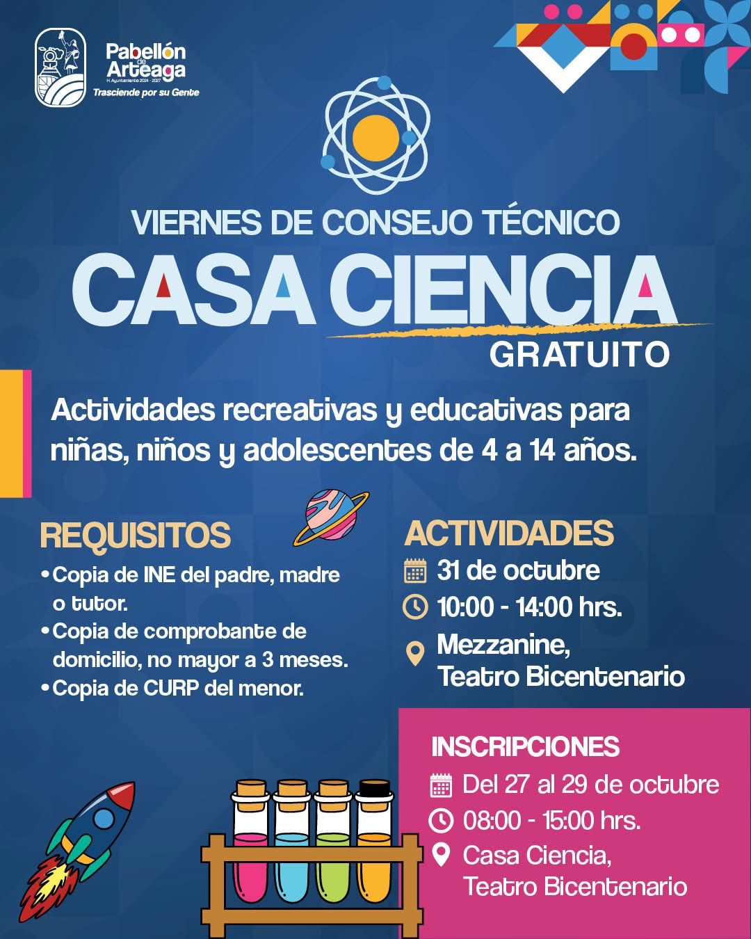 ¡Este 31 de octubre, los más pequeños aprenderán mientras se divierten! 🚀🧪