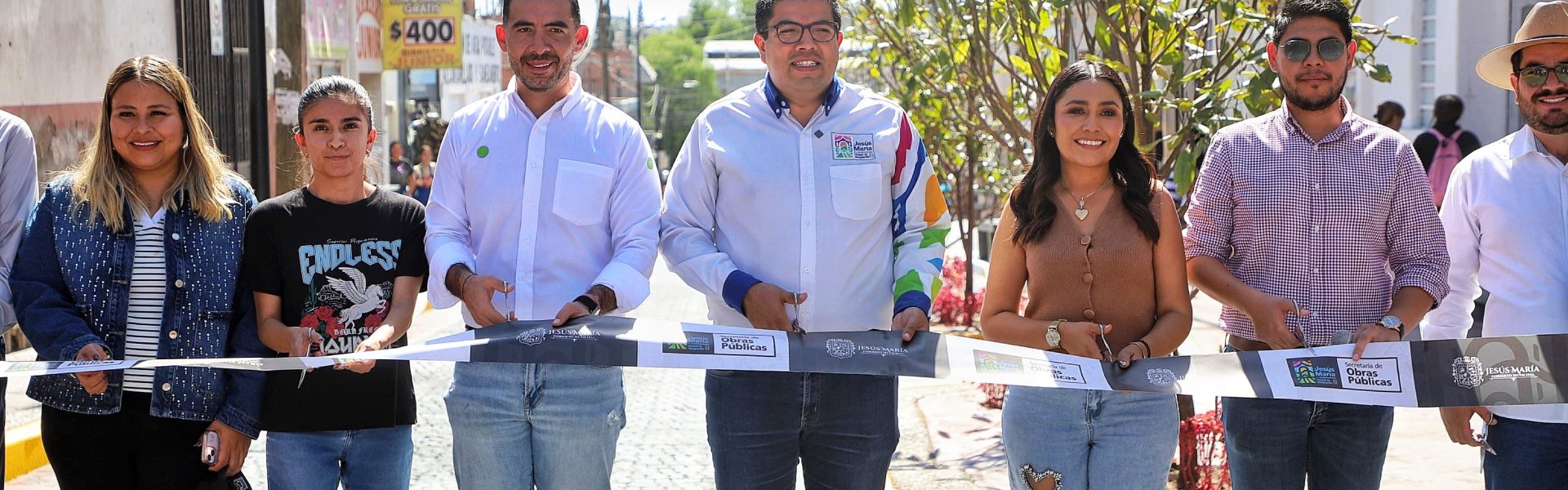INAUGURA CÉSAR MEDINA LA REHABILITACIÓN DE LA CALLE MINA EN JESÚS MARÍA