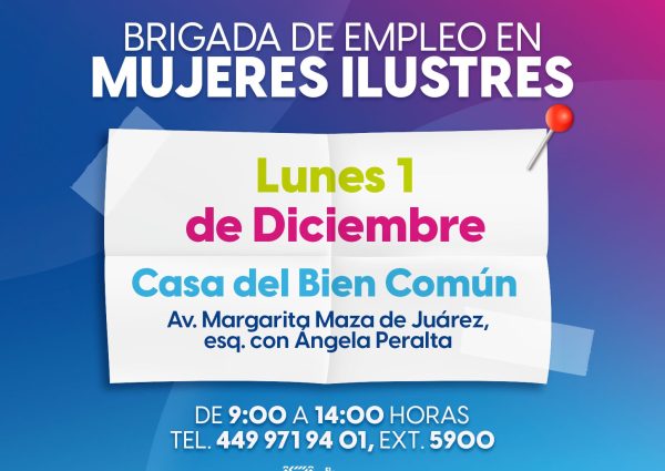🧳👨🏻‍💼Brigada de Empleo este lunes en la colonia Mujeres Ilustres