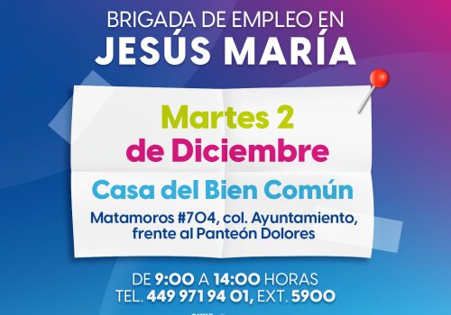 🧳👨🏻‍💼Brigada de Empleo este martes en Jesús María