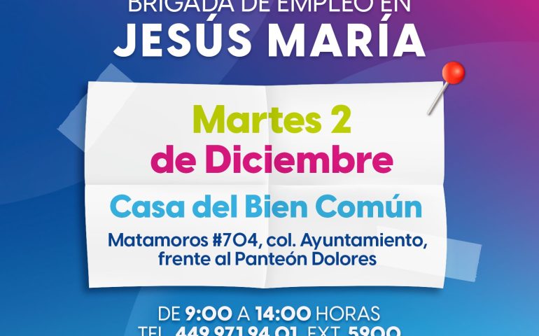 🧳👨🏻‍💼Brigada de Empleo este martes en Jesús María