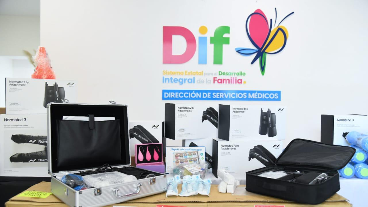 AURORA JIMÉNEZ IMPULSA LA REHABILITACIÓN EN EL DIF ESTATAL CON NUEVO EQUIPO DE VANGUARDIA