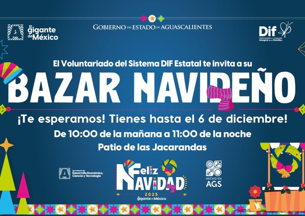 SI AÚN NO TIENES TUS REGALOS PARA ESTA NAVIDAD, VISITA EL BAZAR NAVIDEÑO; TIENE PRODUCTOS CIEN POR CIENTO HIDROCÁLIDOS