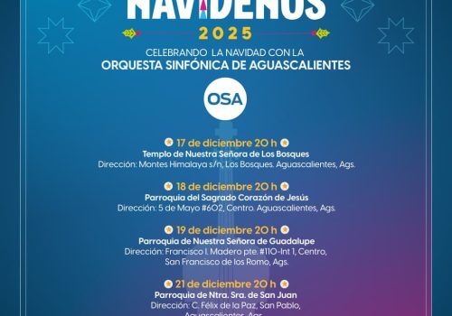 ¡Llegaron los Conciertos Navideños 2025 con la Orquesta Sinfónica de Aguascalientes!