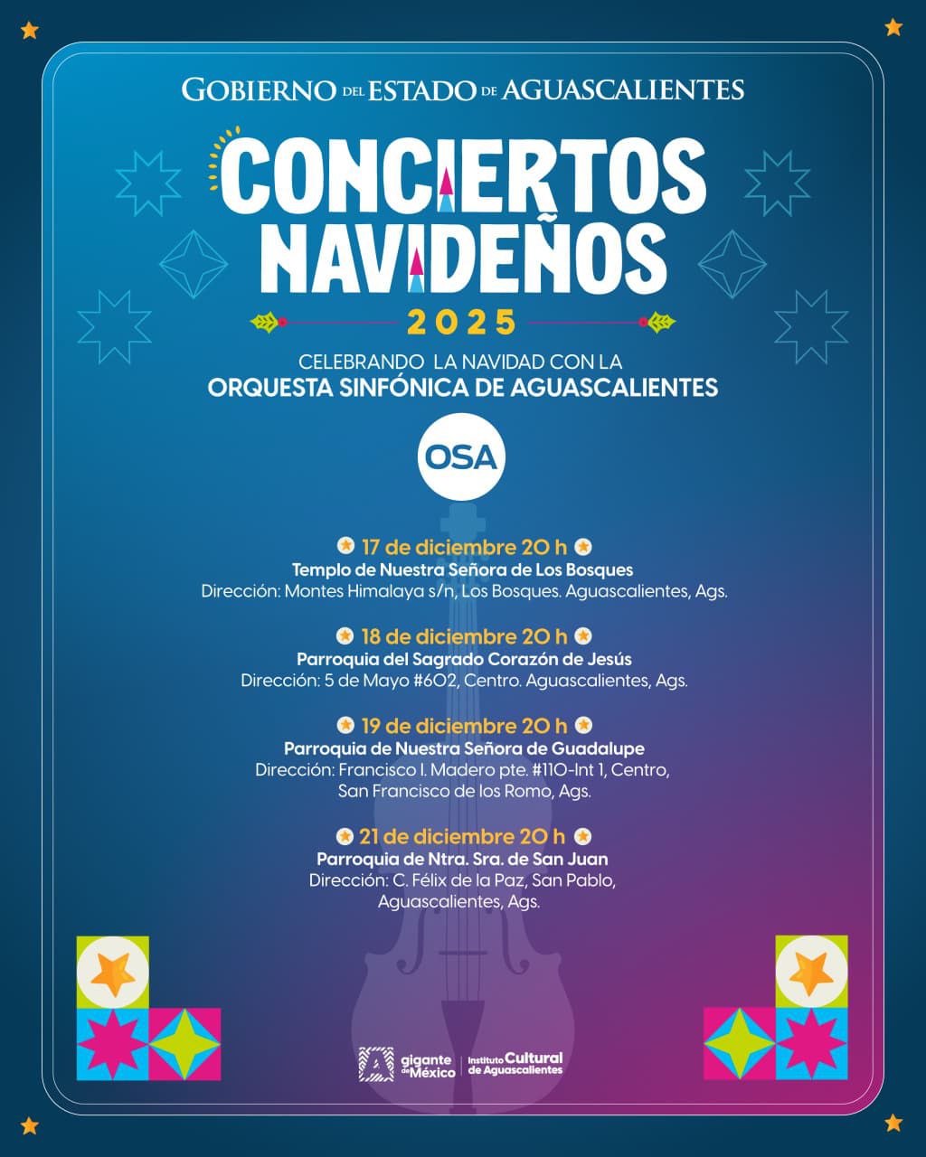 ¡Llegaron los Conciertos Navideños 2025 con la Orquesta Sinfónica de Aguascalientes!