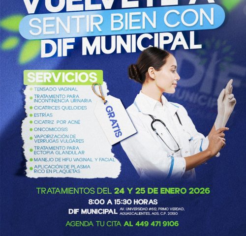 INVITA MUNICIPIO DE AGUASCALIENTES A JORNADA MÉDICA GRATUITA “VUÉLVETE A SENTIR BIEN”