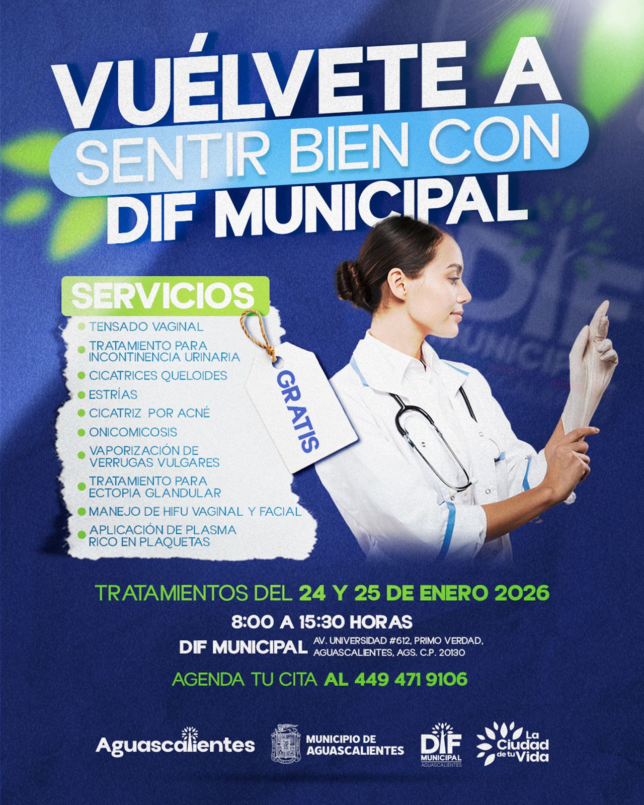 INVITA MUNICIPIO DE AGUASCALIENTES A JORNADA MÉDICA GRATUITA “VUÉLVETE A SENTIR BIEN”