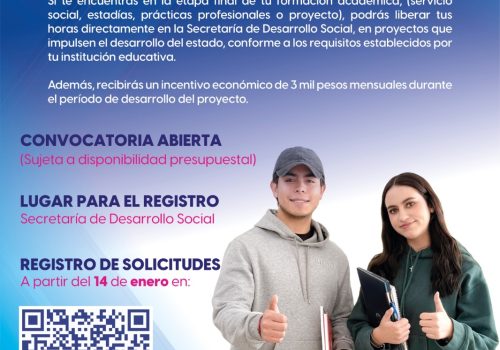 INVITAN A JÓVENES DE AGUASCALIENTES A REALIZAR SU SERVICIO SOCIAL Y RECIBIR UN APOYO ECONÓMICO